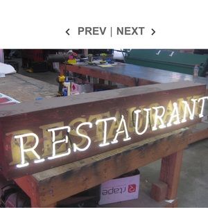 1950s vintage neon sign double sided only one side neon.